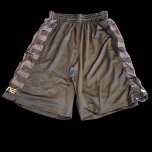 NIKE ELITE BASKETBALL SHORTS BLACK/GOLD 11" SIZE LARGE